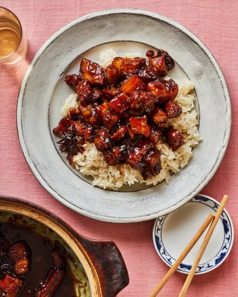 The Chef's Delicious Creations for Savory Pork Stew and Fried Daikon Cubes