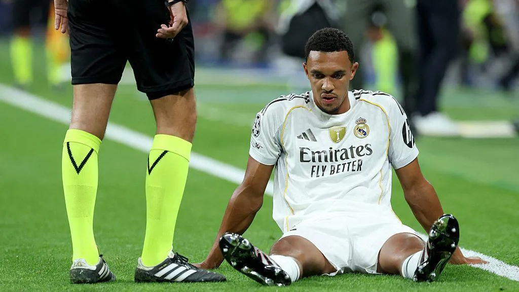 The English defender sustains premature setback in the Spanish giants Champions League tie